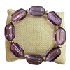AB6261PU PURPLE ACRYLIC BEADED STRETCH BRACELET