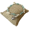 AB9761  REAL SHELL CRAB CHARM CRYSTAL BEADED BRACELET