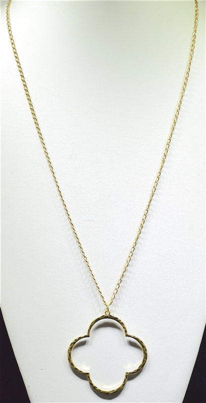 ADN0263 36" HAMMERED NECKLACE