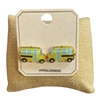 AE0442M6 YELLOW BUS STUD EARRINGS