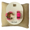 AE0483 ACRYLIC STONE GOLD EAR CUFF EARRINGS