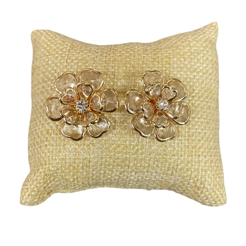 AE5115 CRYSTAL FLOWER STUD EARRINGS