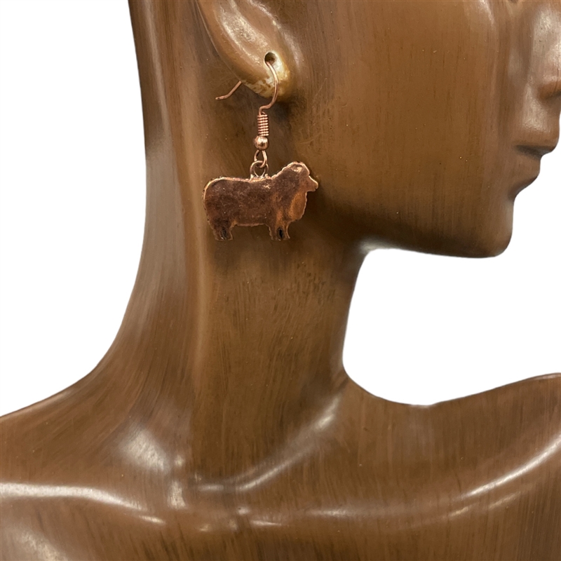 AE1787 HAMMERED "SHEEP" POST EARRING