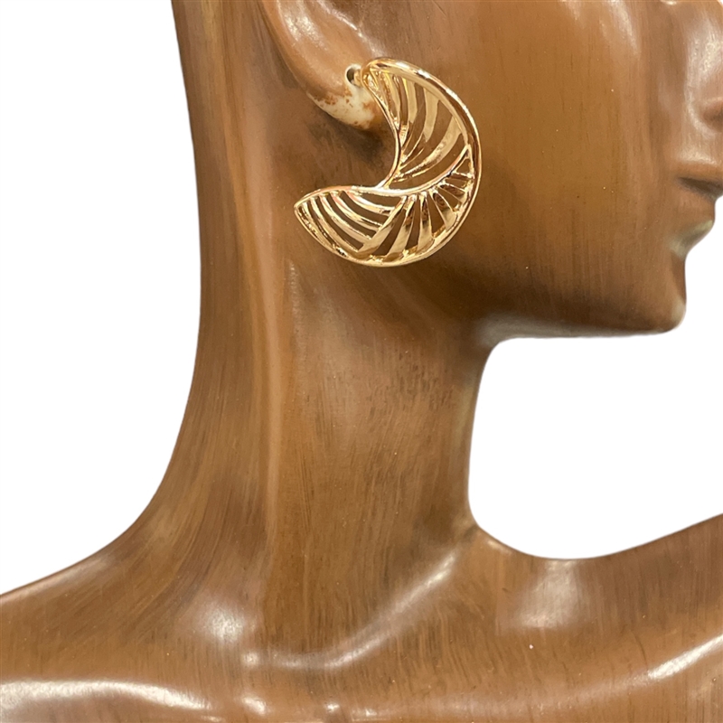 AE20569 MOON HOOP EARRINGS