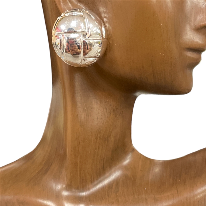 AE31400   LIGHTWEIGHT CHUNKY  BALL  STUD EARRINGS