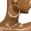 AE3349 CRYSTAL BEADED HOOP EARRINGS