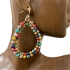 AE4266  CRYSTAL TEARDROP BEADED EARRINGS