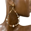 AE4378 CRYSTAL & PEARL BEADED EARRINGS