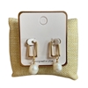 AE4724 RECTANGLE PEARL DROP EARRINGS