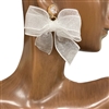 AE4859  WHITE LACE BOW EARRINGS