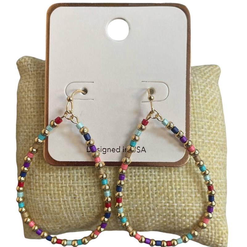 AE5053 ACRYLIC BEADED EARRINGS