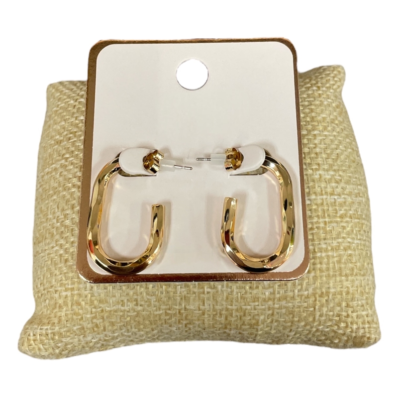 AE5107 OVAL OPEN HOOP EARRINGS