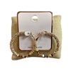 AE5130 GOLD CUBIC ZIRCONIA SMALL HOOP EARRINGS
