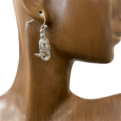 AE5132 SILVER MERMAID EARRINGS