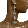 AE5407 CLEAR CRYSTAL DROPS EARRINGS