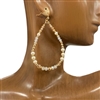 AE5509 CRYSTAL AND PEARL BEADED TEARDROP EARRINGS