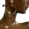 AE5584 CRYSTAL BEADED HOOP EARRINGS