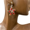 AE5686 MULTI COLOR STARFISH EARRINGS