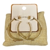 AE5758 CRYSTAL OPEN HOOP EARRINGS