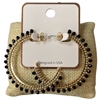 AE5831 BEADED OPEN HOOP EARRINGS