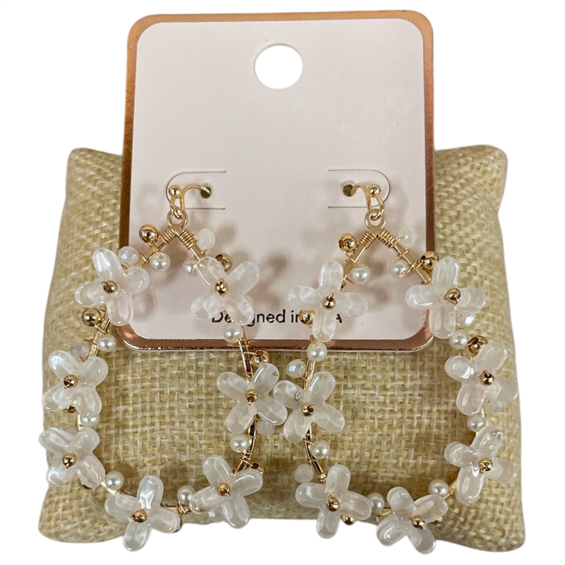 AE5944 FLORAL TEARDROP EARRINGS