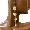 AE5948 SMALL FLORAL CRYSTAL CLUSTER DROP EARRINGS