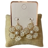 AE6000 PEARL BEADED FLOWER POST EARRINGS