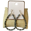 AE6156 BEADDED TEARDROP POST EARRINGS