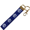 AK4002BW  PAW BLUE & WHITE WRISTLET KEYCHAIN