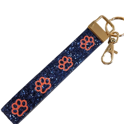 AK4002NO  PAW NAVY & ORANGE  WRISTLET KEYCHAIN