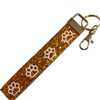 AK4002OW  PAW ORANGE & WHITE WRISTLET KEYCHAIN