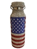AME24  AMERICAN FLAG RHINESTONES GYM BOTTLE