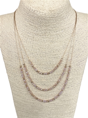 AN1301 LAYERED CRYSTAL NECKLACE