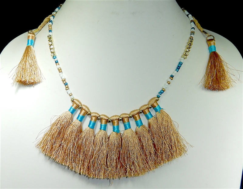 AN1548 SUEDE TASSEL NECKLACE