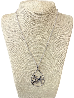 AN2741-AS TEARDROP STARFISH IN CENTER NECKLACE