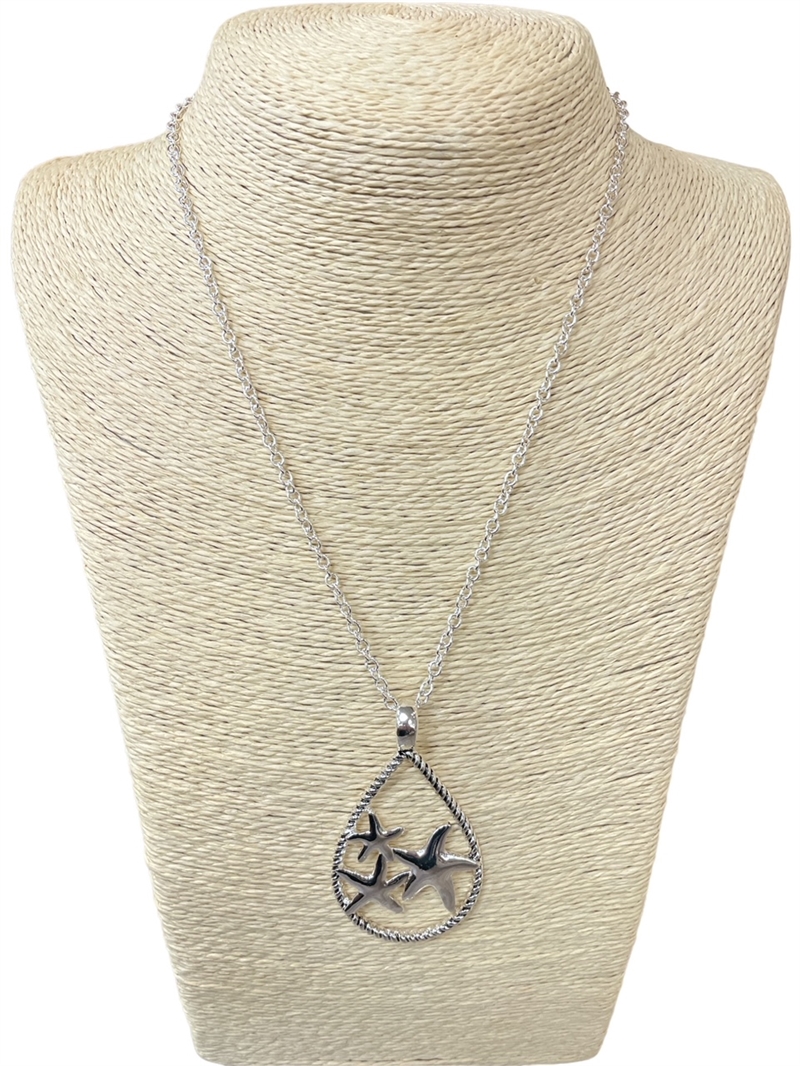 AN2741-AS TEARDROP STARFISH IN CENTER NECKLACE