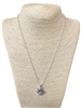 AN2979 18''  TURTLE SILVER CHAIN NECKLACE