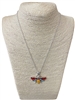 AN3095 18'' MULTI COLOR BUMBLE BEE  SILVER CHAIN NECKLACE