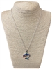 AN3106 18'' MULTI COLOR DOLPHIN SILVER CHAIN NECKLACE