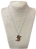 AN3126  18'' MULTI COLOR BOOT SILVER CHAIN NECKLACE