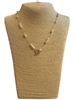 AN4355 DEINTY GOLD PEARL BEADED SHORT NECKLACE