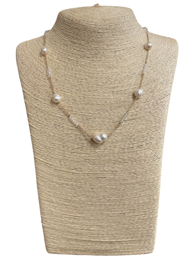 AN4518 SHORT PEARL BEADED NECKLACE