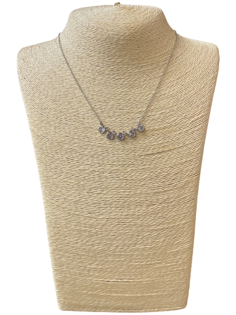 AN5762 CRYSTAL CIRCLES NECKLACE