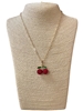 AN5962  RHINESTONE CHERRY SHORT NECKLACE