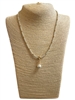 AN6098 SMALL BEADED PEARL DROP SHORT NECKLACE