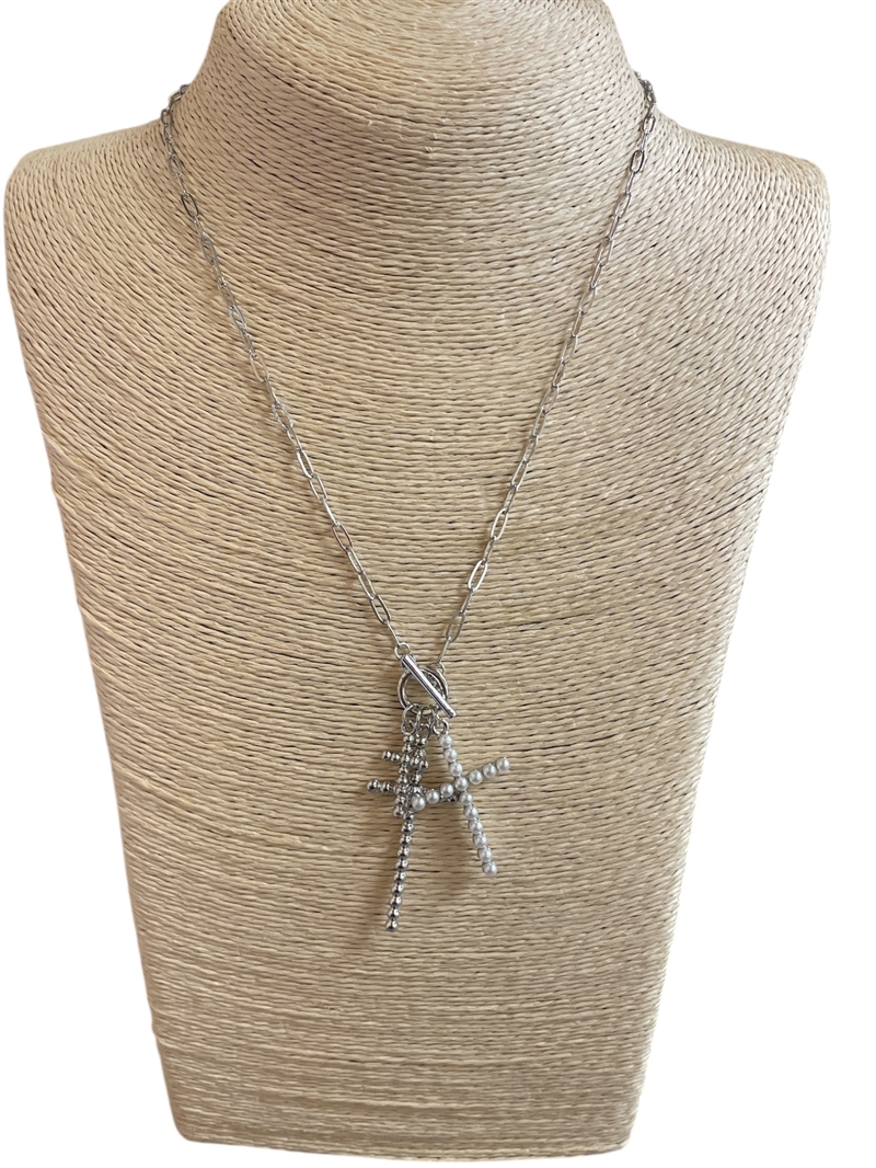 AN6195 CROSS CHARMS SHORT NECKLACE