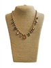 AN6247 KNITTED MULTI COLOR CRYSTAL CHARMS SHORT NECKLACE