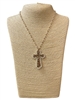 AN6274 PEARLS & HAMMERED CROSS