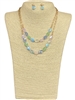 ANE20279 MULTI COLOR CRYSTAL SHORT NECKLACE