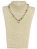 ANE20283 WOODEN & PEARL SHORT NECKLACE SET